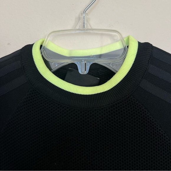 BEYONCE & ADIDAS Collab IVY PARK Knit Crop Top Stretch Black Lime Green NWT Sz M - Picture 8 of 15